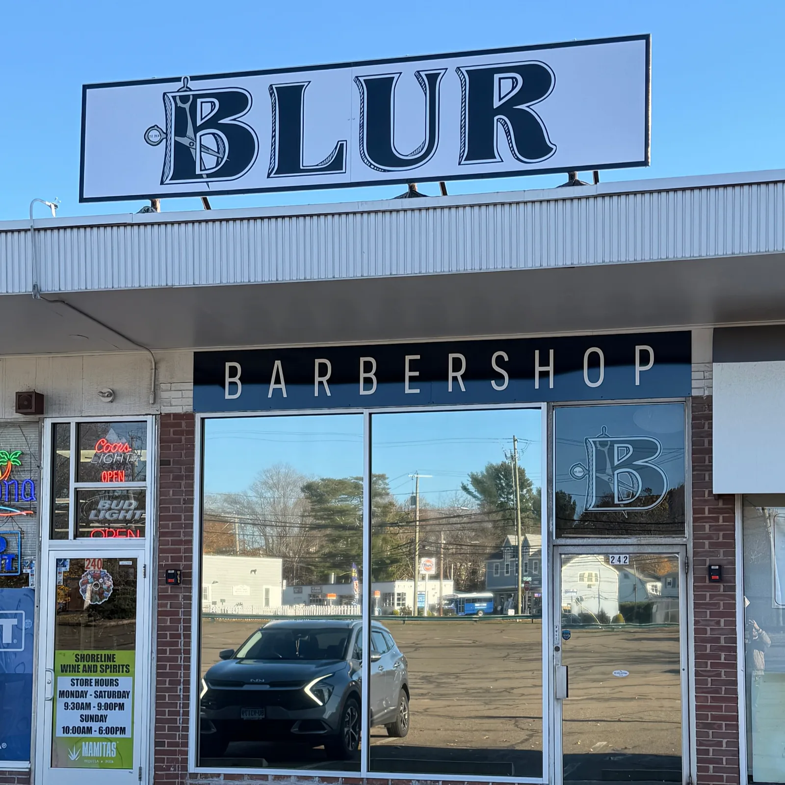 Exterior of Blur Barbershop Branford